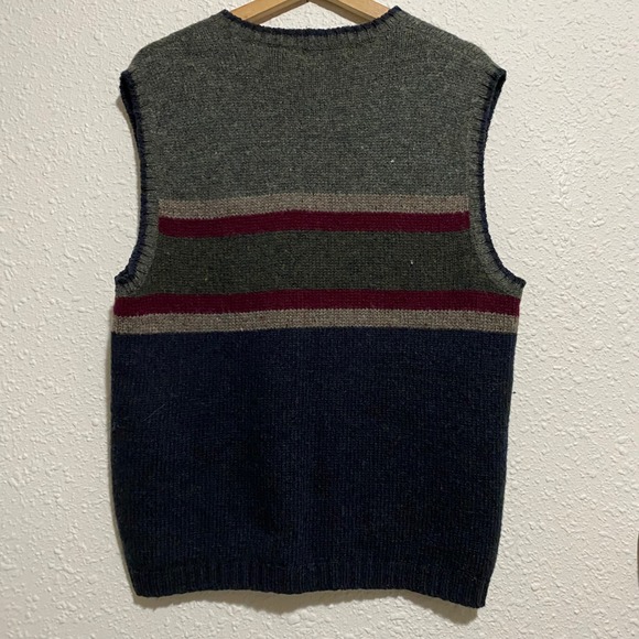 American Eagle Outfitters Other - Vintage American Eagle Outfitters Mens S V-Neck Striped‎ Sweater Vest Wool Blend